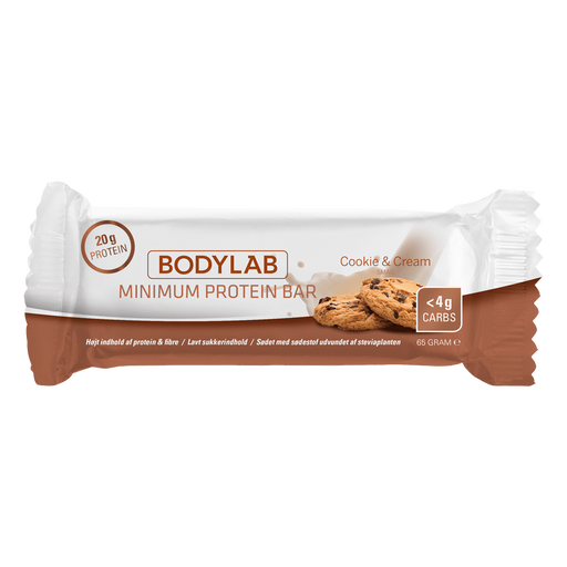 Bodylab Protein Bar Cookies & Cream Bodylab Minimum Proteīna batoniņš (65 g)