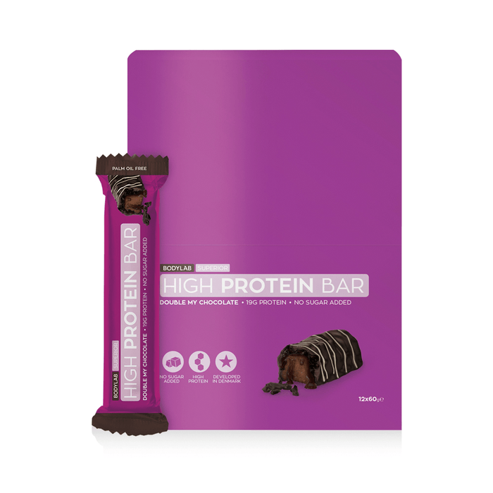 Bodylab Protein Bar Double My Chocolate Bodylab Superior High Protein Bar (12 x 65 g)