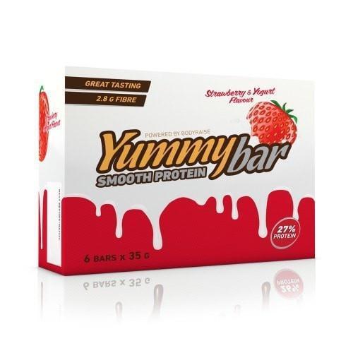 Bodyraise Energy & Endurance Strawberry Yogurt 6 x Yummy Bar Smooth Protein 35 g