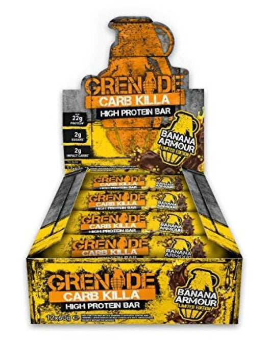 Grenade Protein Bar Banānu bruņas Grenade CARB KILLA® (12 x 60 g)