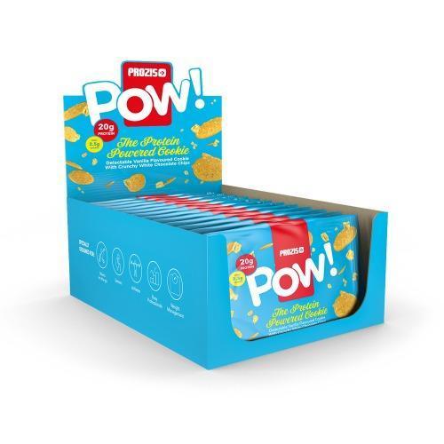 Prozis White Chocolate Vanilla 12 x POW! - Proteīna cepumi 60 g